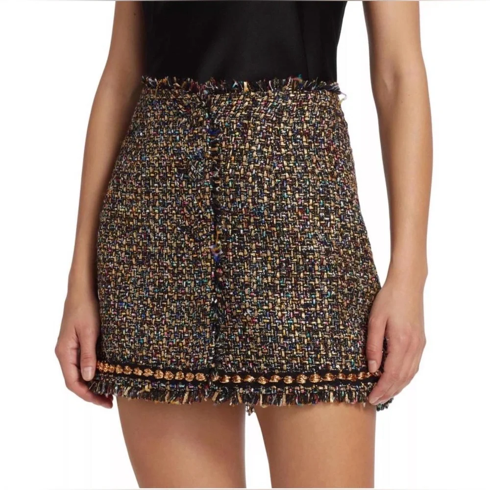 Cinq à Sept Odette Confetti Tweed Mini Skirt/Size 4